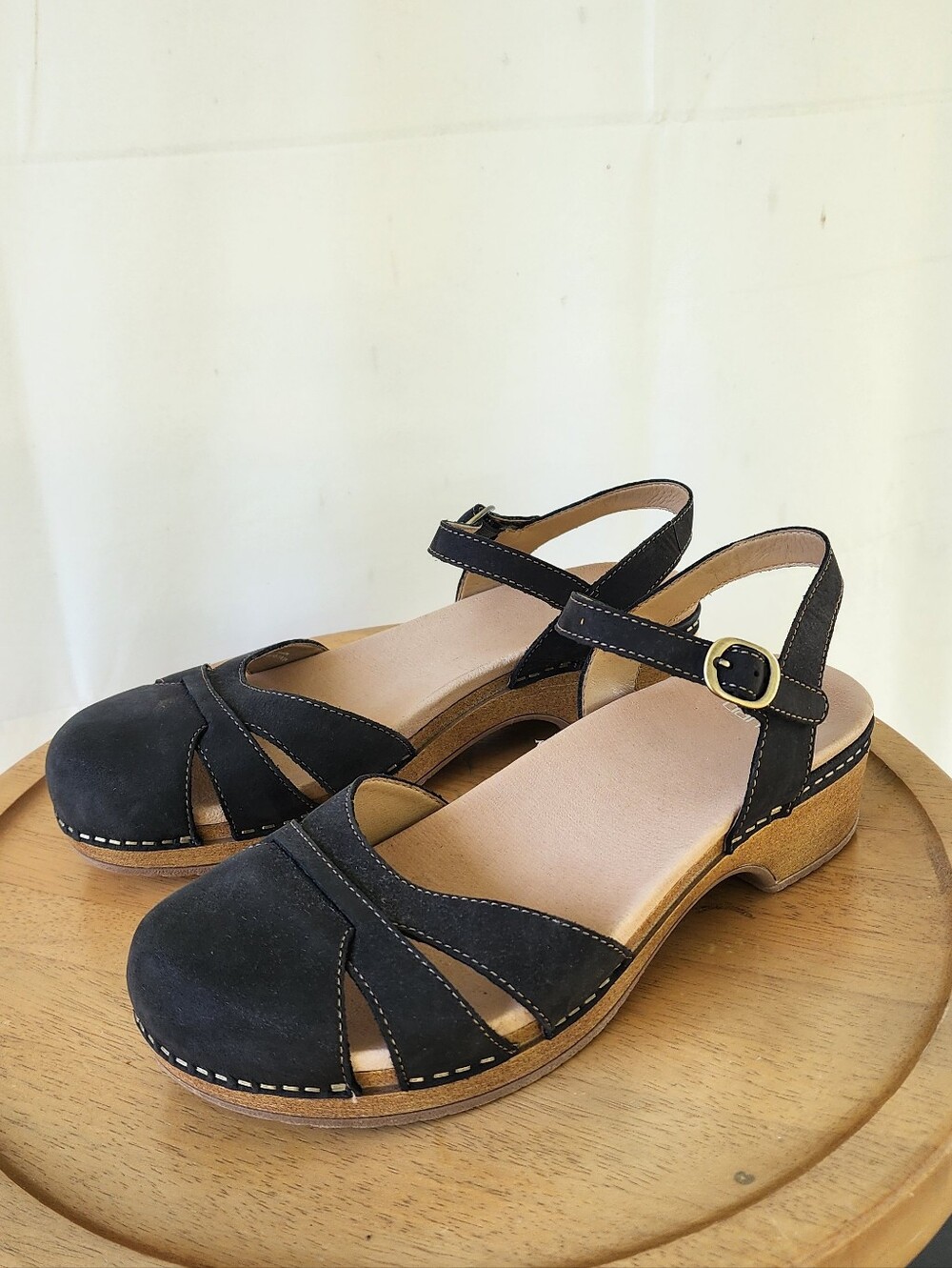 Dansko Black Suede Slingback Sandals for Women